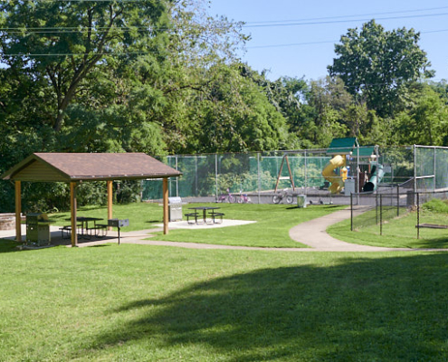 St. Clair Woods Apartments Dog Park, Playground and Grilling Area Detail