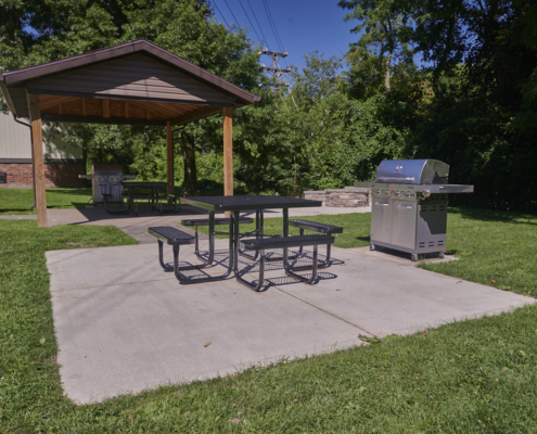 St. Clair Woods Apartments Covered Patio and Grill Station Detail